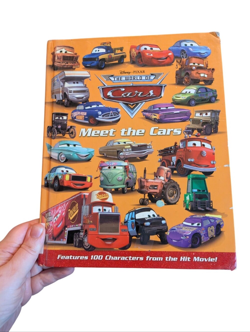 🌞4/20$ Disney Orange 'Meet the Cars' Illustrated Learning Book